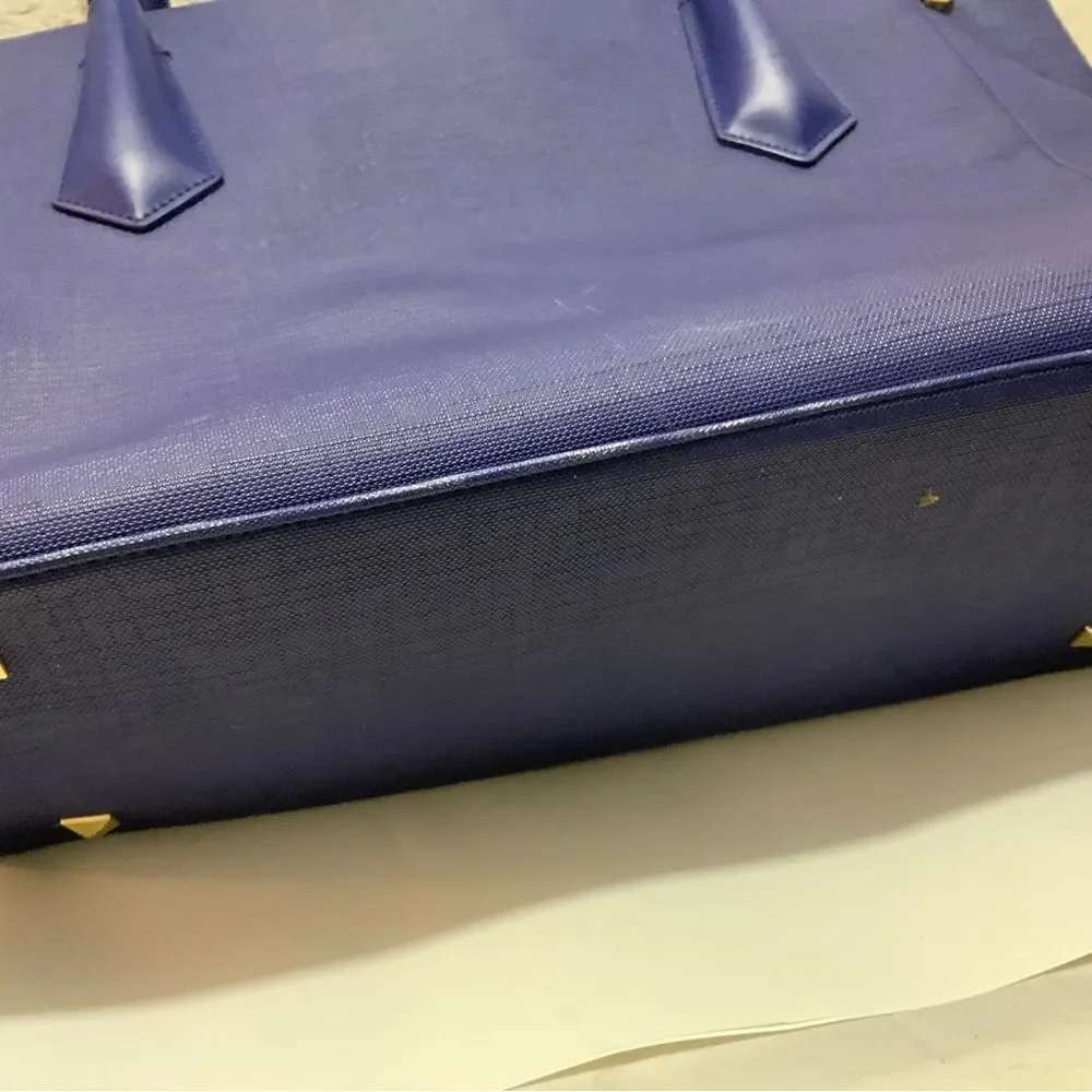 Dagne Dover Genuine Tote Bag Purse extra large Blue